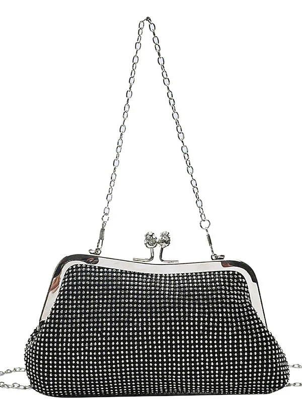 Women's Delicate Glitter Shine Crystals Clutches Bags - Image 2