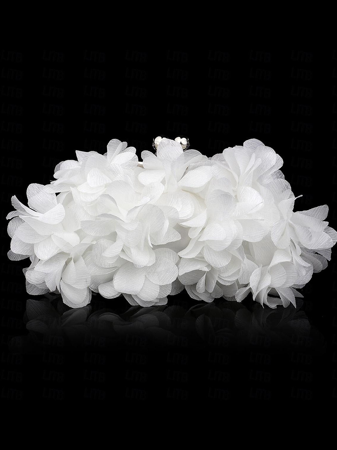 Satin Solid Color Rhinestone Chain Clutch Bags - Image 5