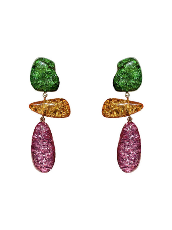 Summer Personality Contrast Color High-end Fashion Earrings For Women - Image 3