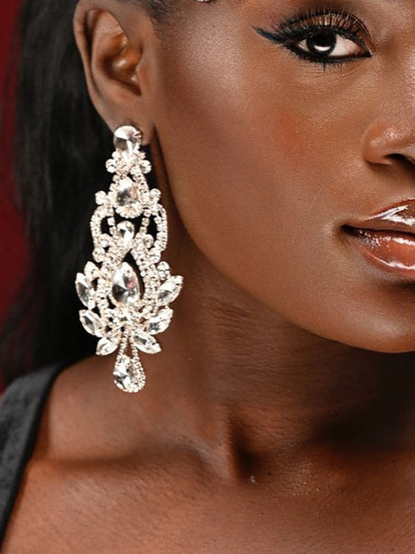 High-end Rhinestone Earrings Trendy Accessories Earrings - 이미지 3