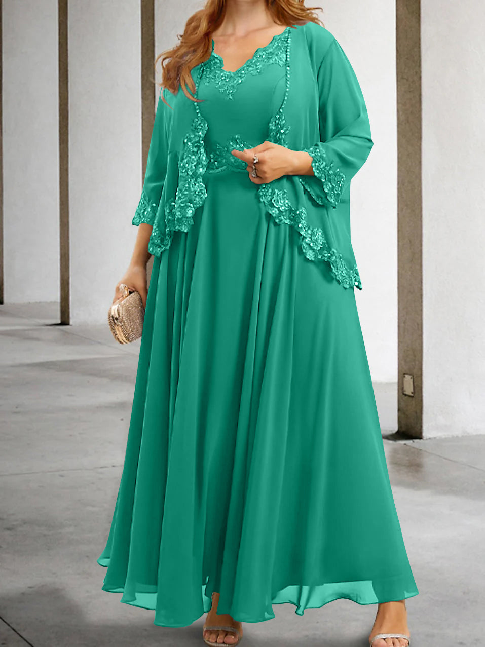 A-Line/Princess Mother of the Bride Dresses with Applique & Sequins - Image 28