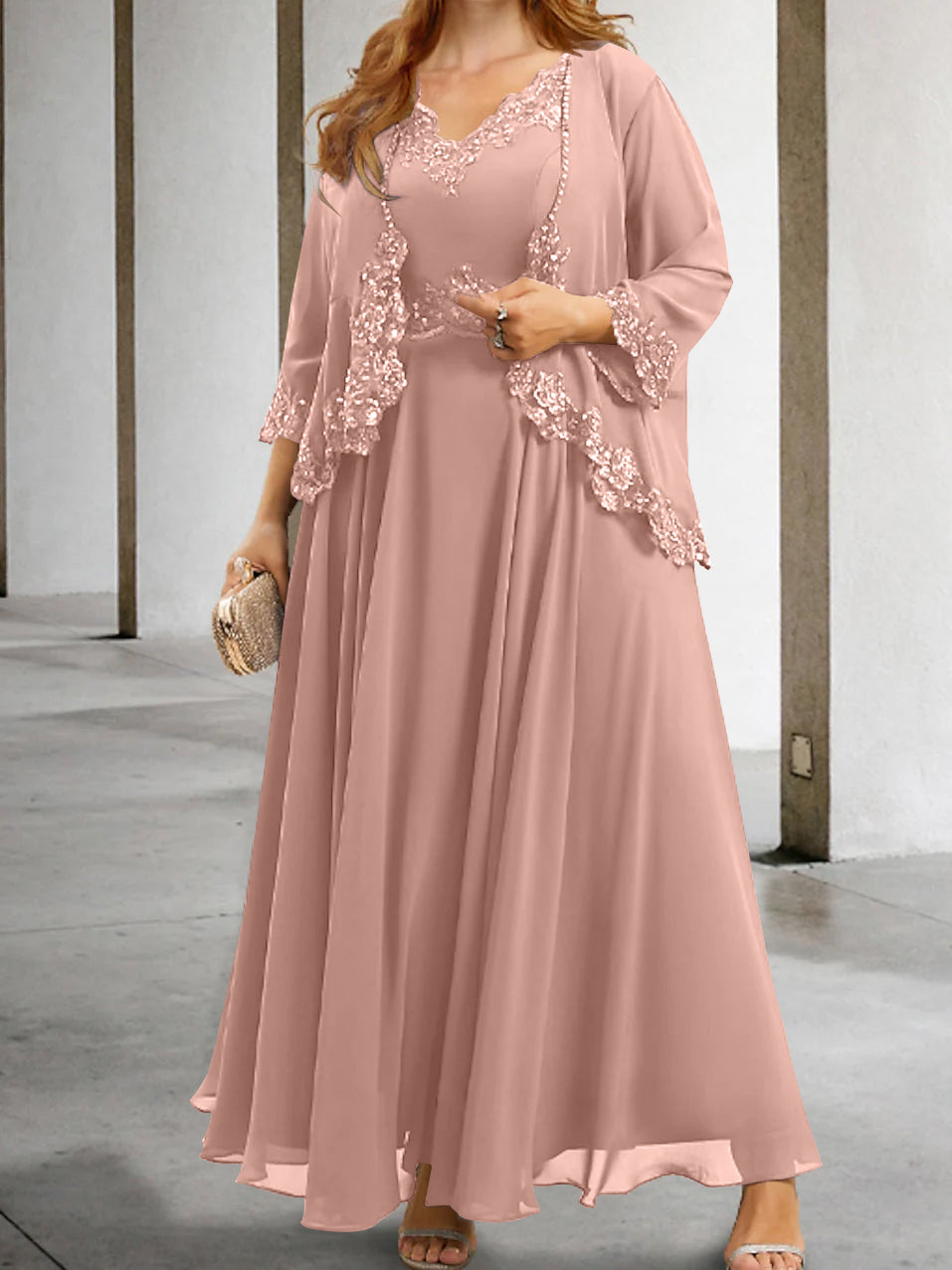 A-Line/Princess Mother of the Bride Dresses with Applique & Sequins - Image 31