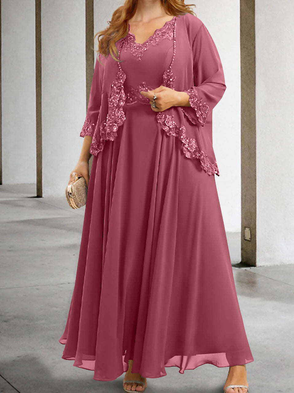 A-Line/Princess Mother of the Bride Dresses with Applique & Sequins - Image 33