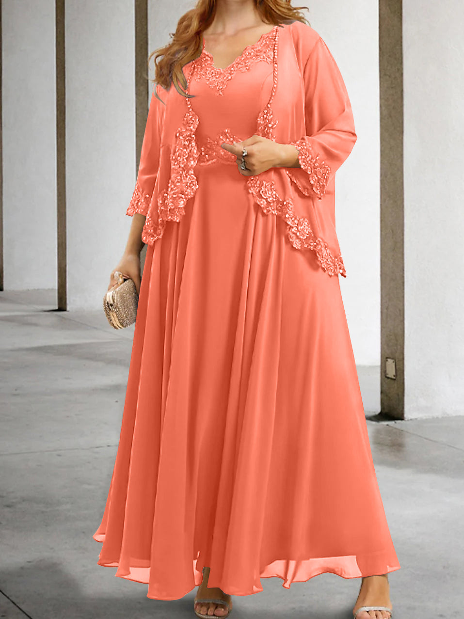 A-Line/Princess Mother of the Bride Dresses with Applique & Sequins - Image 37