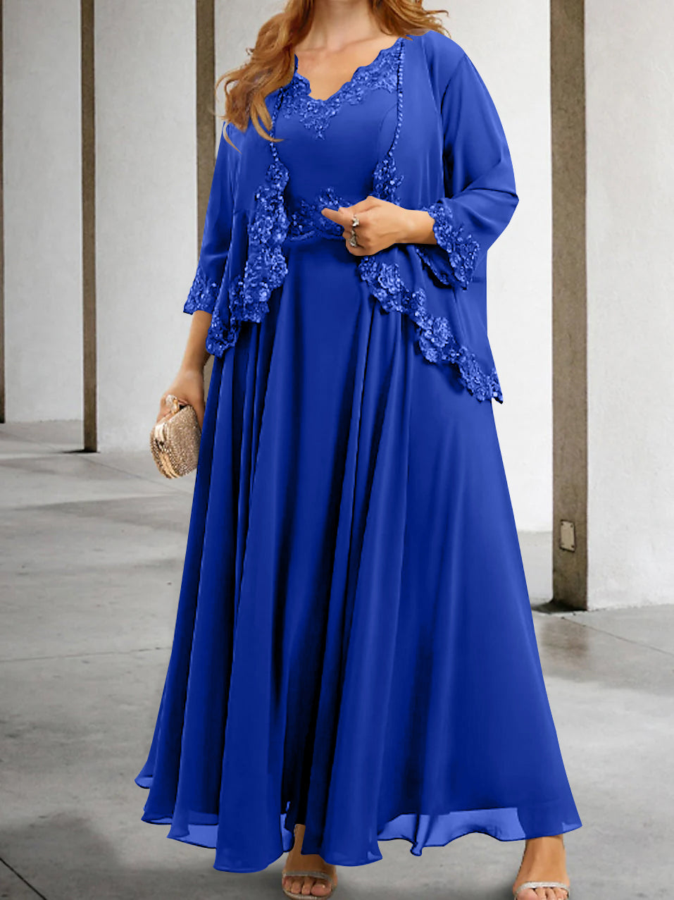 A-Line/Princess Mother of the Bride Dresses with Applique & Sequins - Image 44