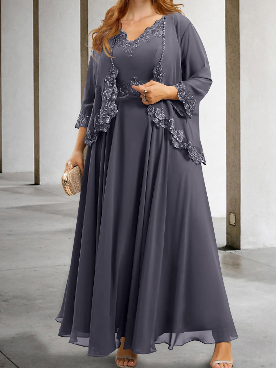 A-Line/Princess Mother of the Bride Dresses with Applique & Sequins - Image 49