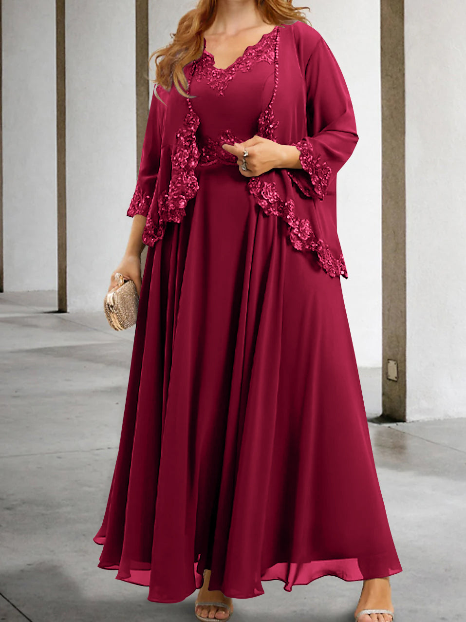 A-Line/Princess Mother of the Bride Dresses with Applique & Sequins - Image 54