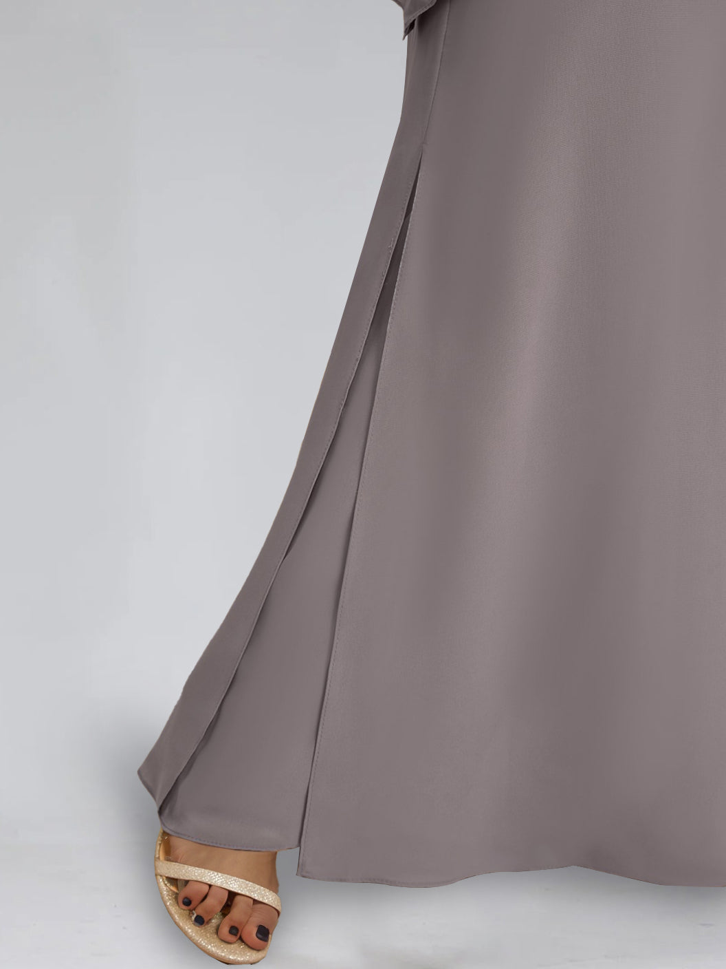 Chiffon 2 Pieces Scoop 3/4 Length Sleeves Floor-Length Plus Size Mother of the Bride Dresses with Beading - 画像 (5)