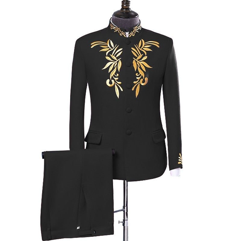 Men's Tailored Fit Single Breasted More-button 2 Piece Party Prom Suits - 이미지 3