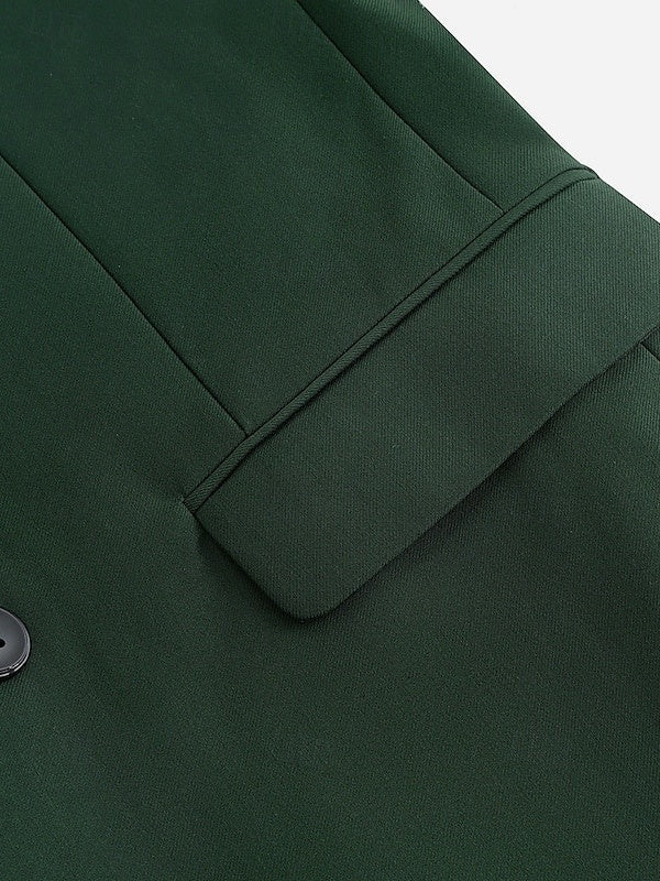 Men's Plus Size Daily Tailored Fit Double Breasted Six-buttons Wedding Suits 2 Piece - 画像 (7)