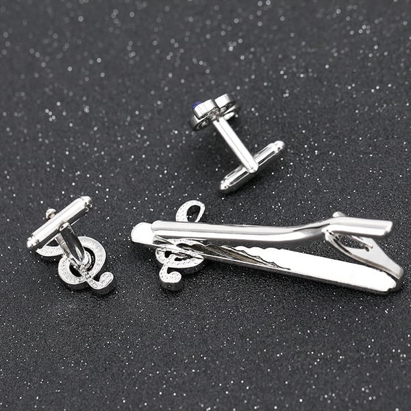 Classic Men's Modern Alloy Cufflinks Tie Clip - Image 2