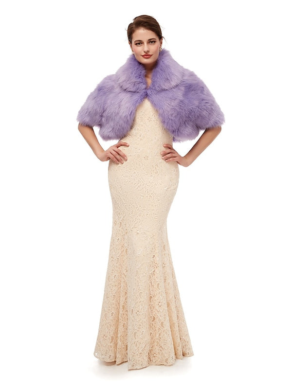 Women's Wedding Bridal Sleeveless Wrap/Shawls With Pure Color - 画像 (10)