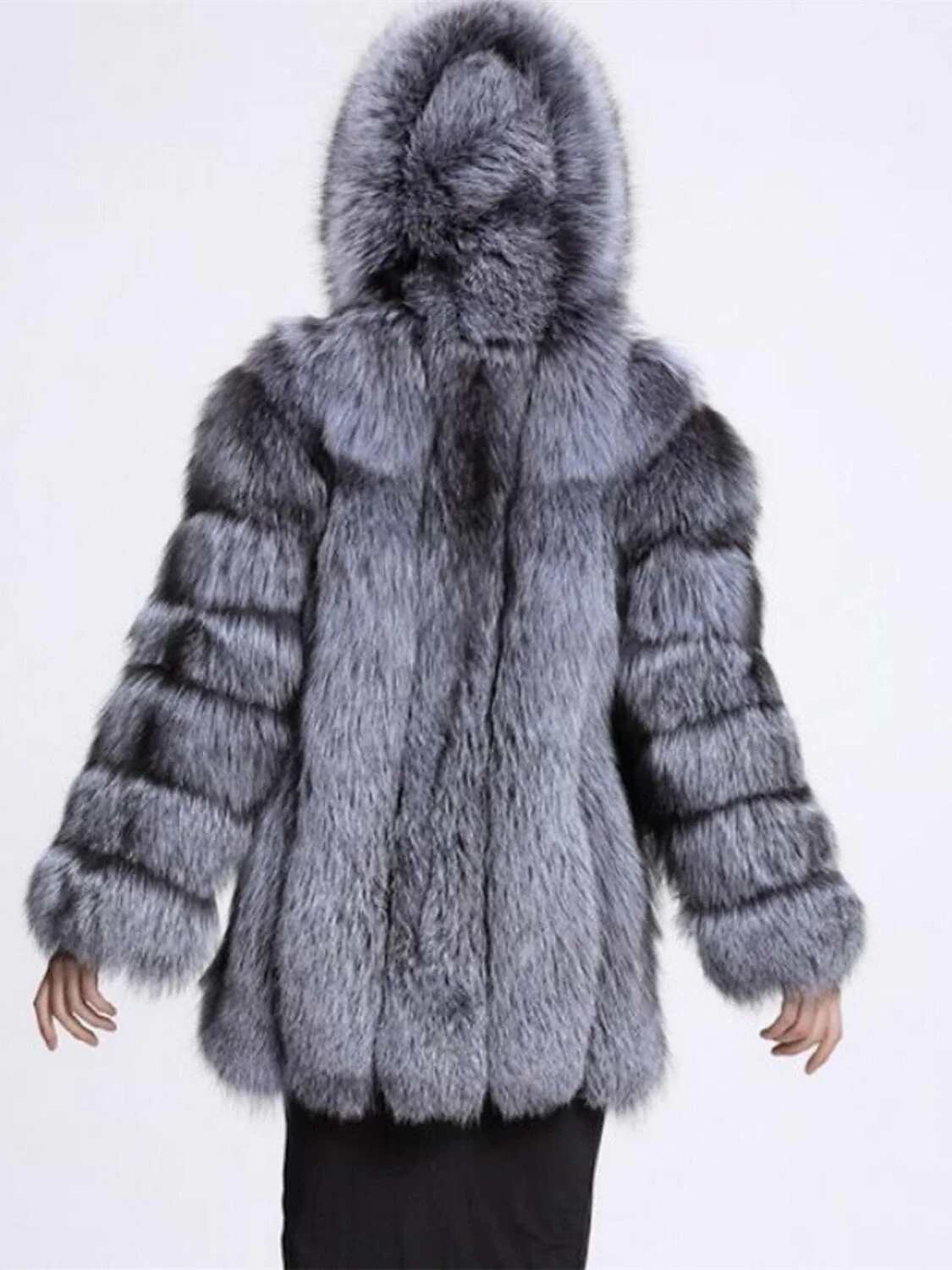 Women's Wrap Pure Keep Warm Long Sleeve Faux Fur Wedding Wraps With Pure Color For Party Evening Fall & Winter - Image 2