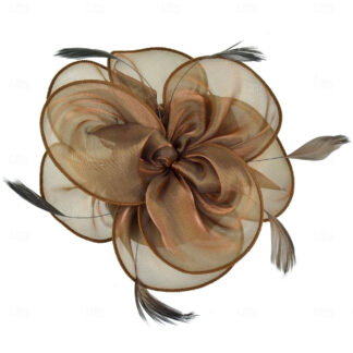Women Derby Flower Fascinators with Headband and Clip Tea Party Headwear