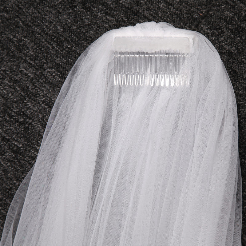 One-tier Lace veil extra wide 3M long tail Wedding Veils with Appliques - 画像 (6)