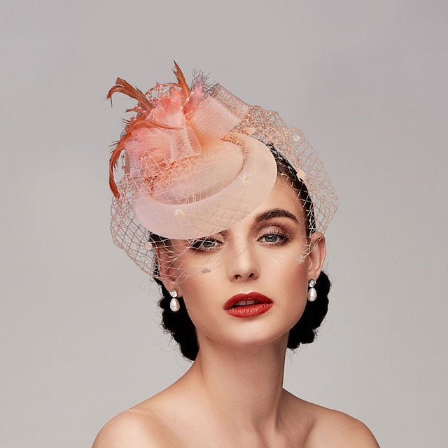 Fascinators Net Funeral Horse Race With Feather Flower Headpiece - 이미지 10