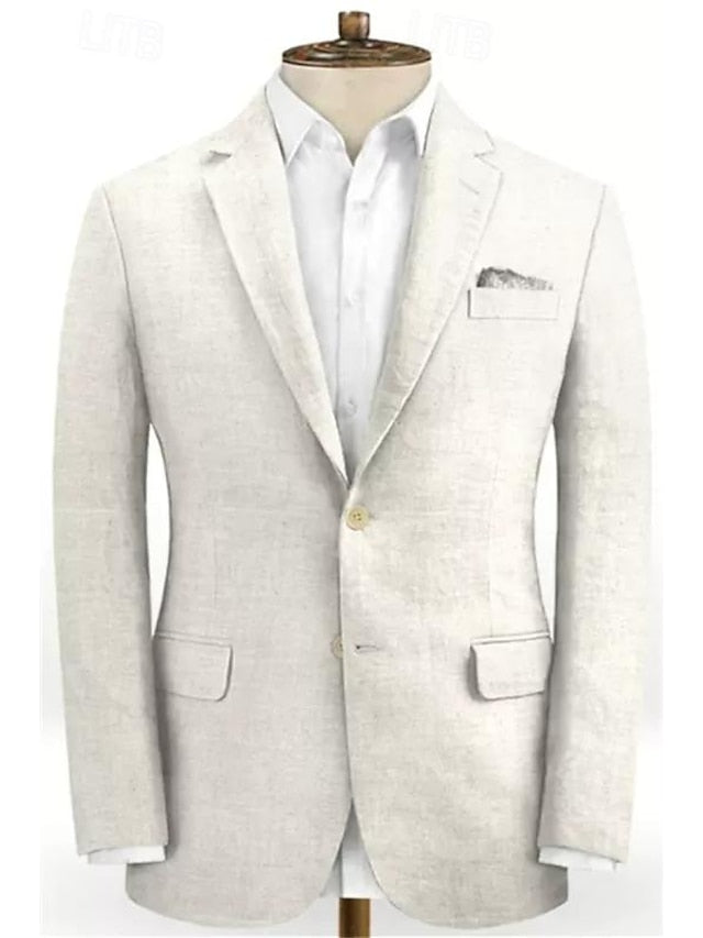 Men's Tailored Fit Single Breasted Two-buttons 2 Pieces Wedding Suits - 이미지 8