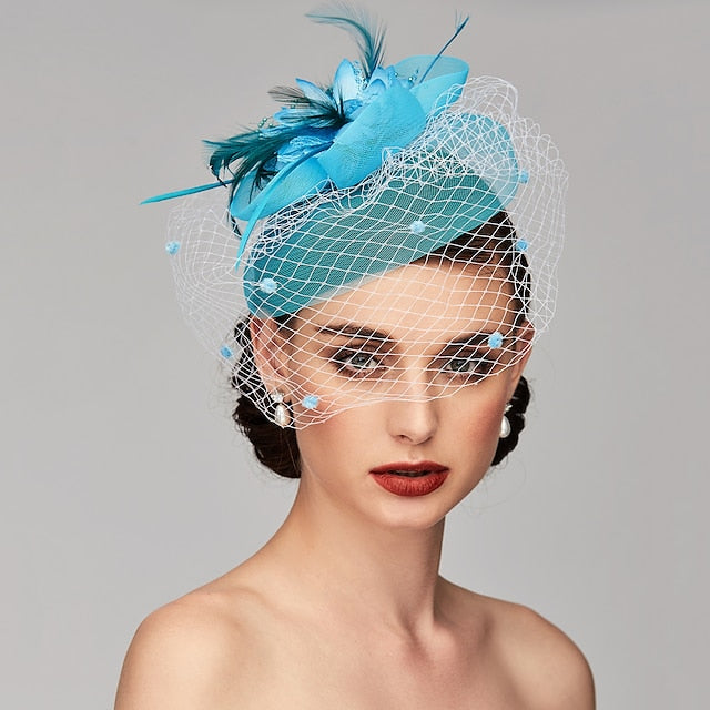 Elegant Fascinators Hats with Clip Headband Feather Floral Flower Headwear - Image 12