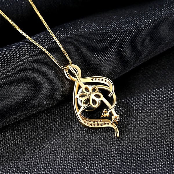 Elegant S925 Sliver Irregular Pearl Pendant Necklaces - 画像 (3)