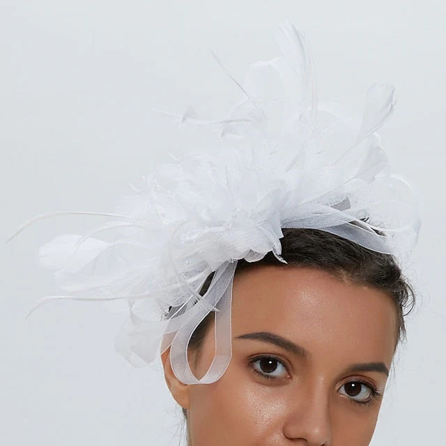 Cocktail Royal Astcot Retro Elegant Fascinators With Feather - Image 3