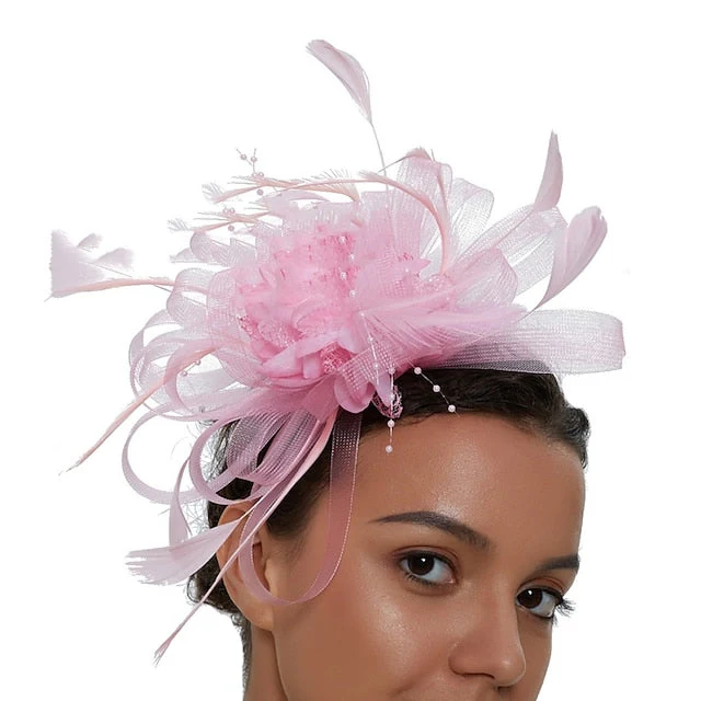 Cocktail Royal Astcot Retro Elegant Fascinators With Feather - Image 4