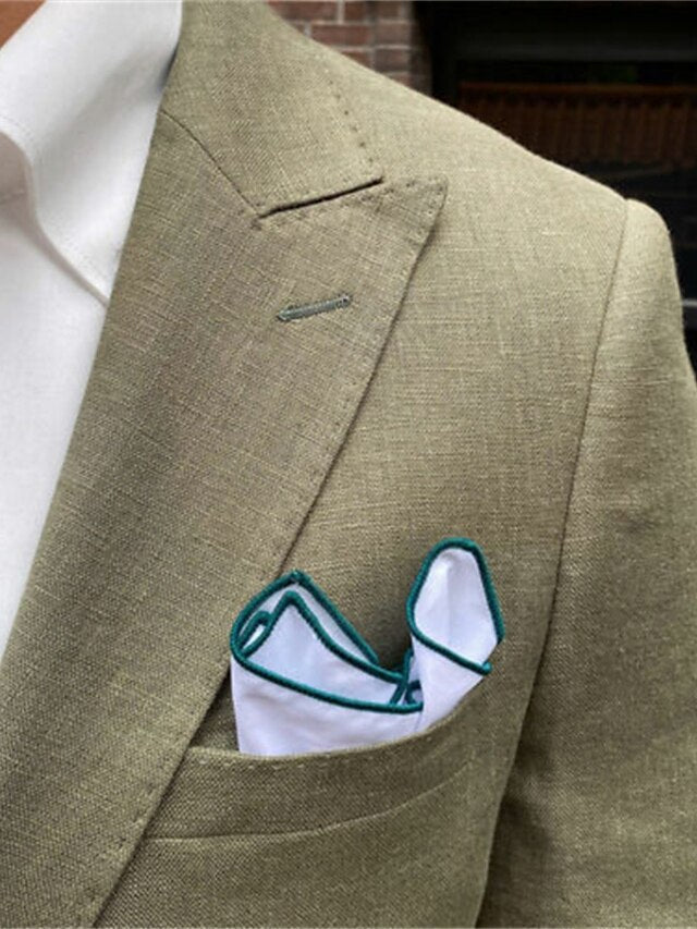 Men's Tailored Fit Single Breasted Two-buttons Blazer Jacket - Image 6