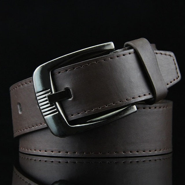 Men's Black White PU Leather Modern Daily Wear Belt - 이미지 5