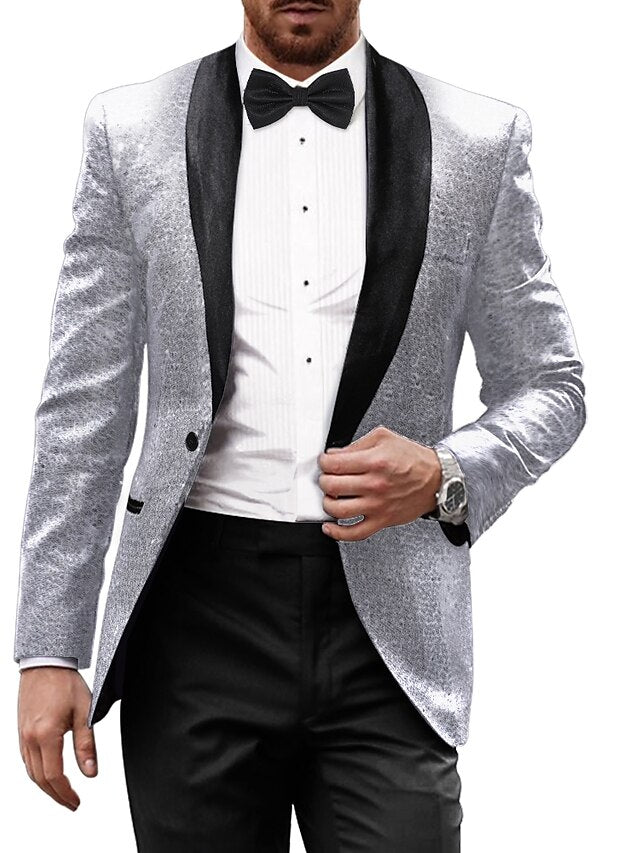 Men's Tailored Fit Single Breasted One-button Party Jacket - Image 3