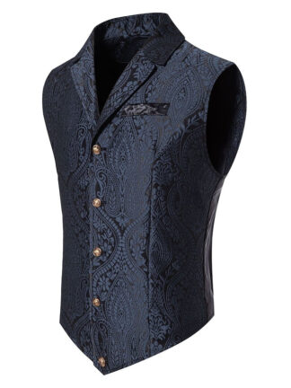 Men's Steampunk Single Breasted Five-buttons Vest