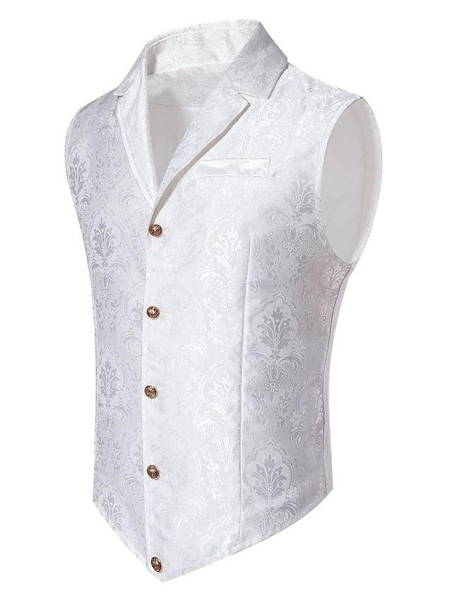 Men's Steampunk Single Breasted Five-buttons Vest - 이미지 3