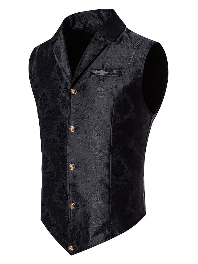 Men's Steampunk Single Breasted Five-buttons Vest - 이미지 4