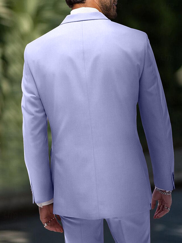 Men's Standard Fit Double Breasted Six-buttons 2 Pieces Wedding Suits - Image 2