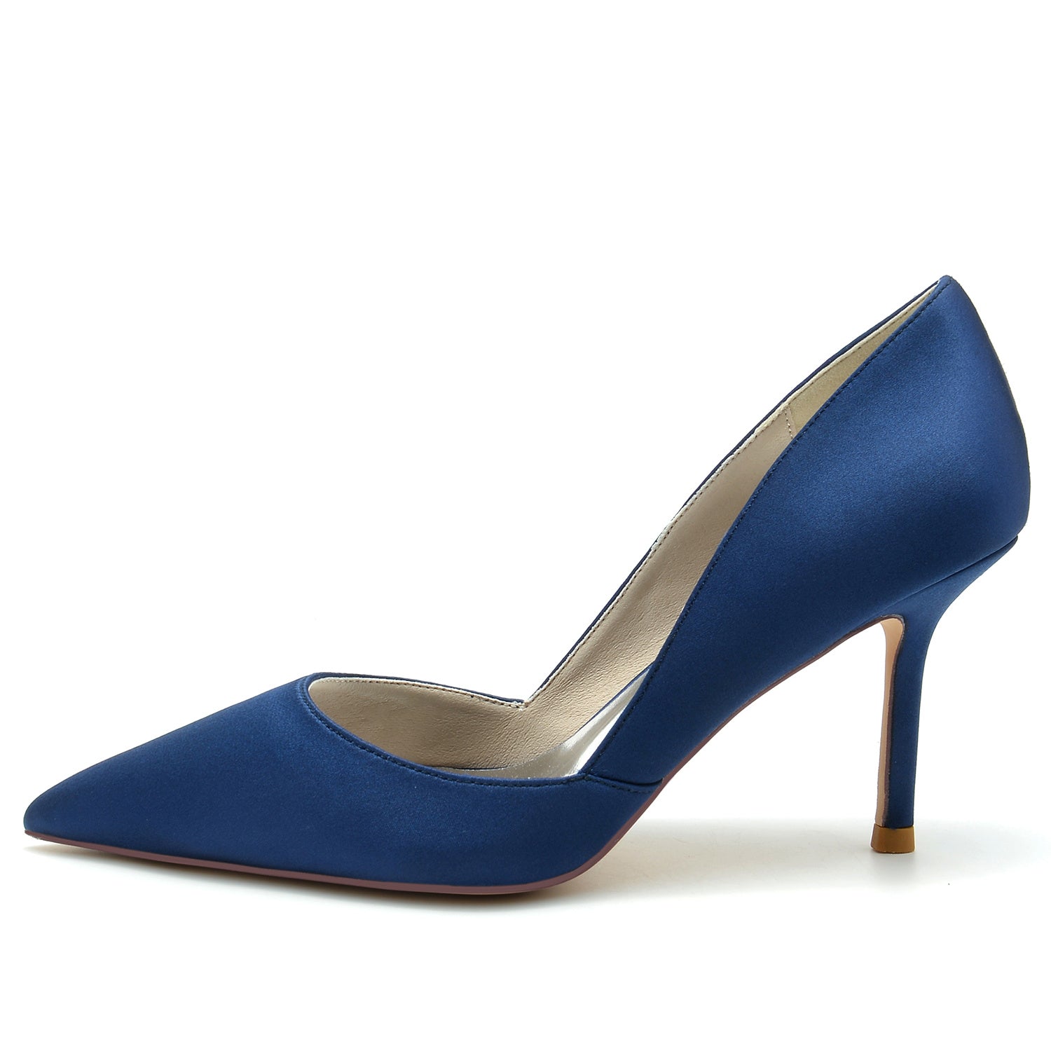 Women's Wedding Shoe Stiletto Silk Satin Pointed Toe Minimalist Bridal Shoes - 이미지 4