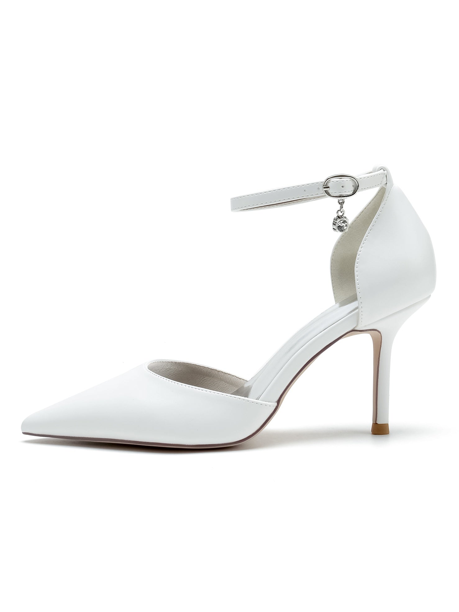 Women's Wedding Shoes Rhinestone High Heel Pointed Toe Bridesmaid Shoes - Image 2