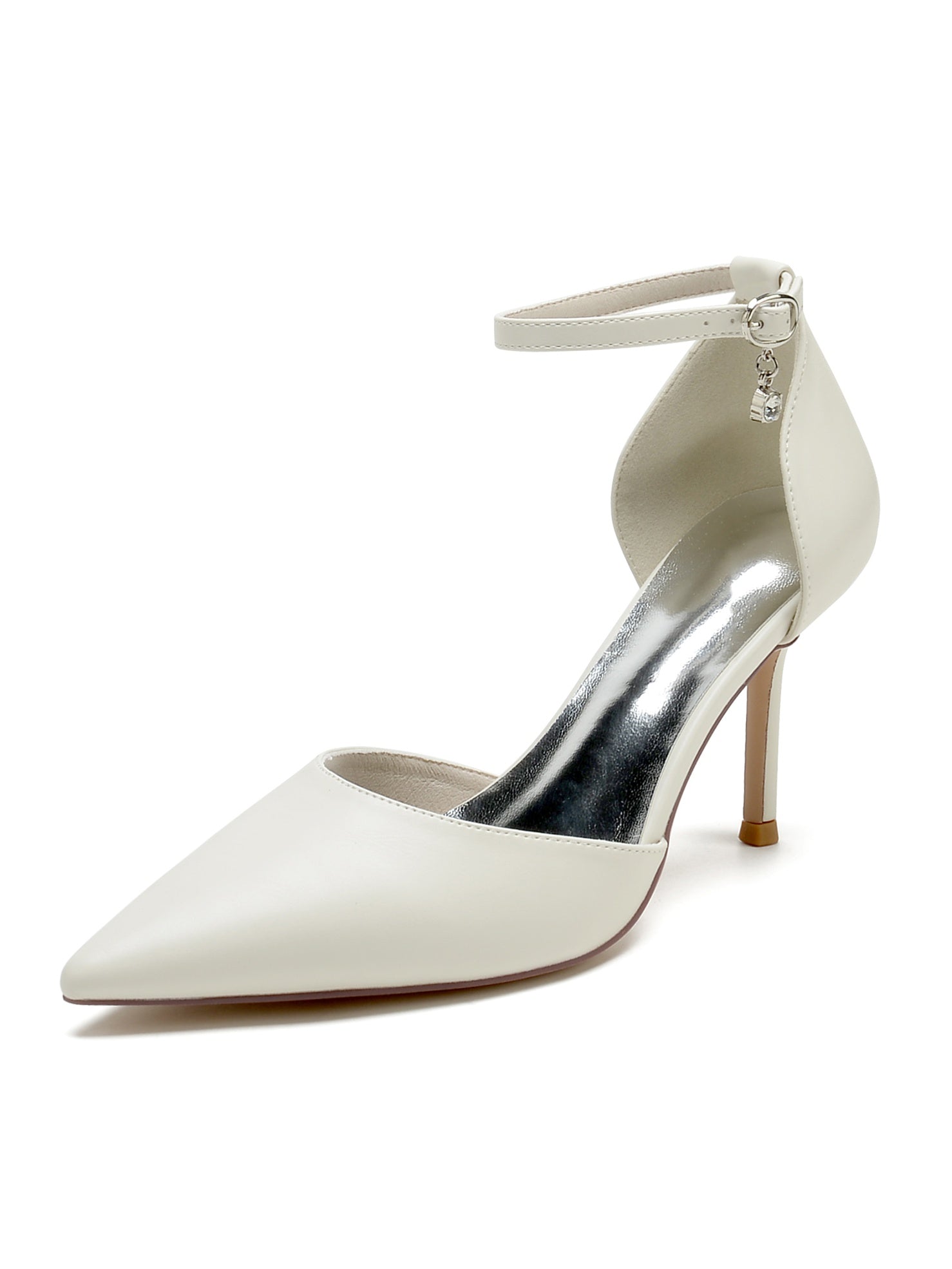 Women's Wedding Shoes Rhinestone High Heel Pointed Toe Bridesmaid Shoes - Image 6