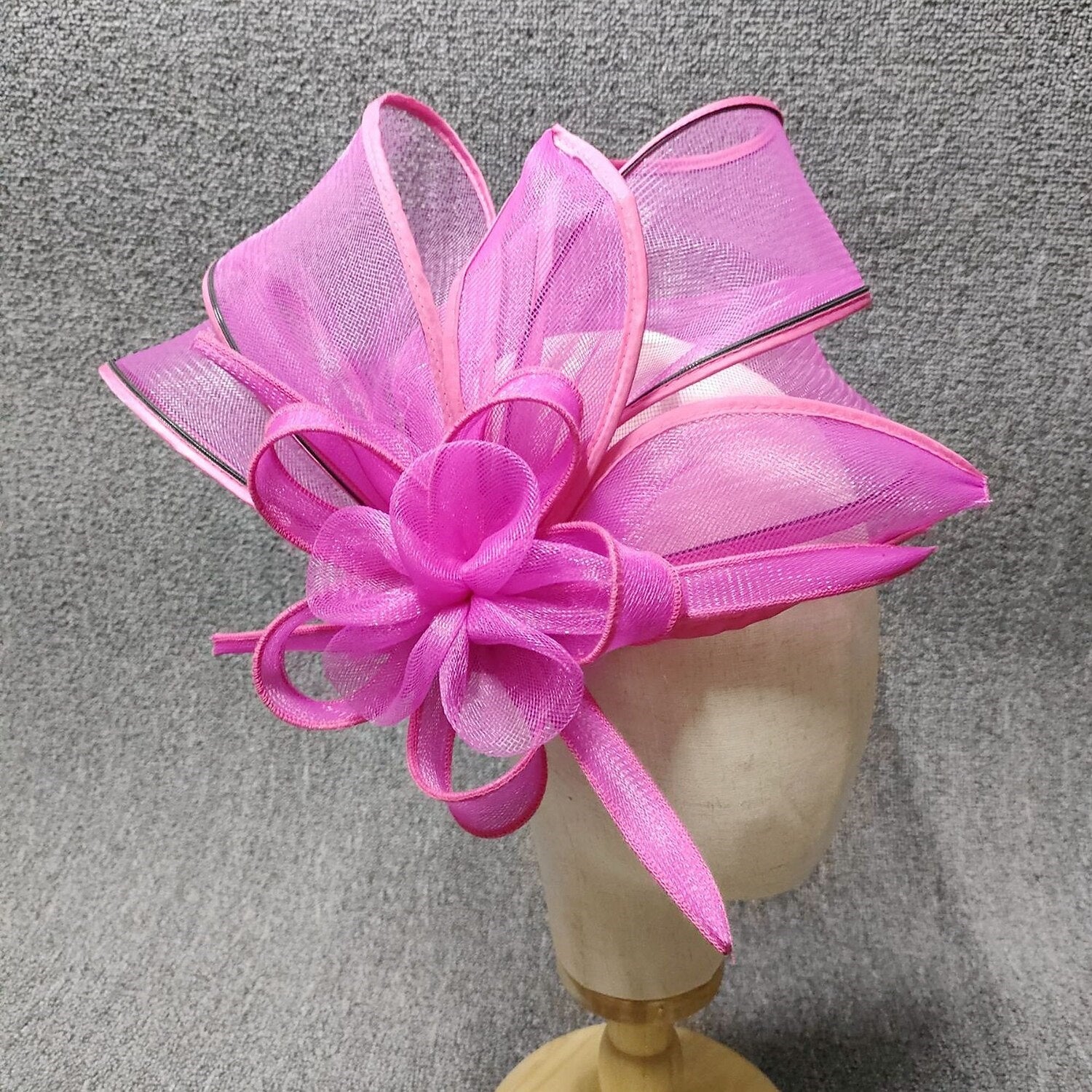 Classic Net Knot Hat Fascinator Hats Headpiece With Cap Floral Headpiece - Image 3
