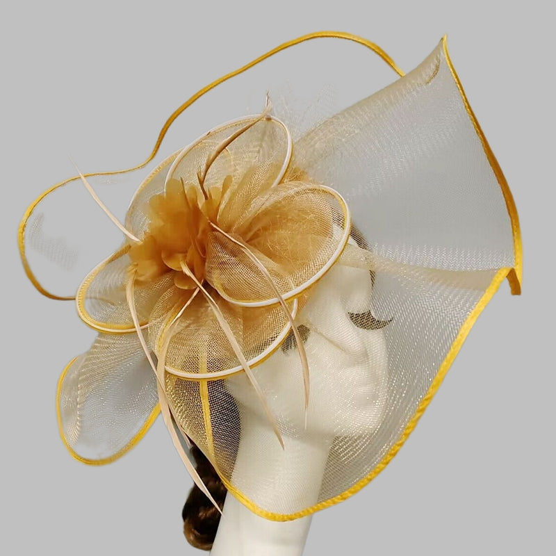 Delicate Net Veil Hat Flower Fascinators/Headpiece with Cap - Image 4