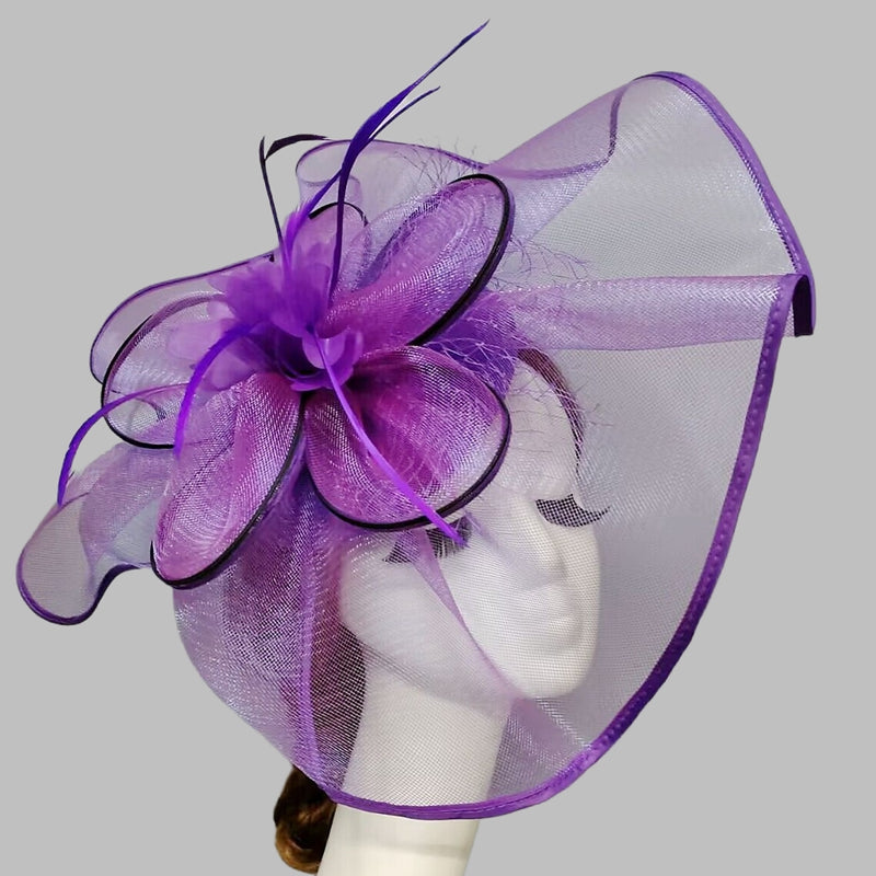 Delicate Net Veil Hat Flower Fascinators/Headpiece with Cap - Image 2