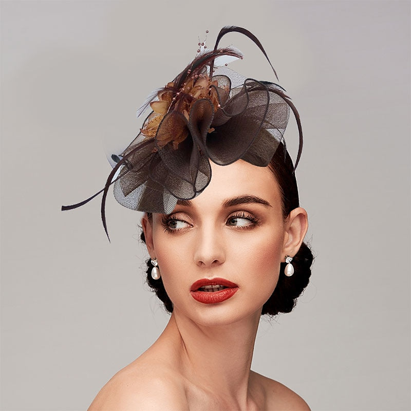 Classical Net Kentucky Derby Hat Wedding Tea Party Fascinators/Headbands - Image 4
