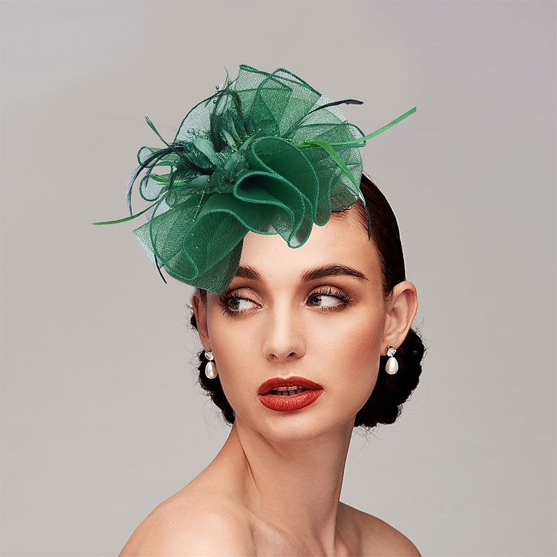 Classical Net Kentucky Derby Hat Wedding Tea Party Fascinators/Headbands - Image 10