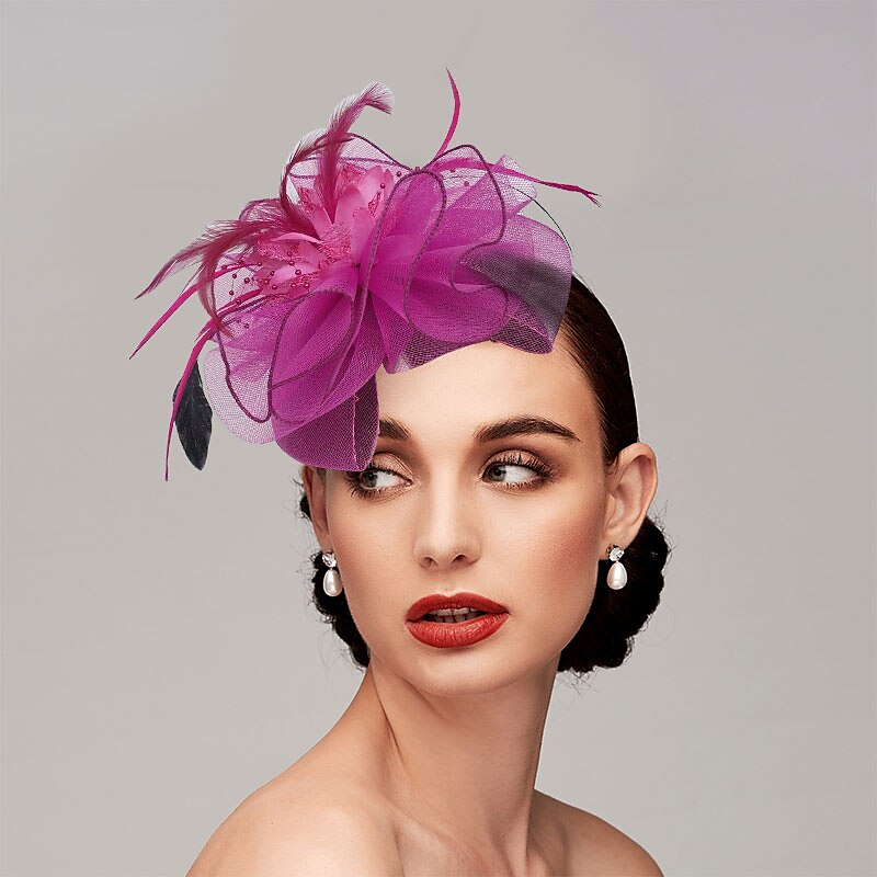 Classical Net Kentucky Derby Hat Wedding Tea Party Fascinators/Headbands - Image 2