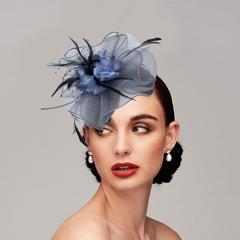 Classical Net Kentucky Derby Hat Wedding Tea Party Fascinators/Headbands - Image 5