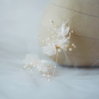Elegant Organza Wedding Flower Hat Fascinators/Headpiece with Pearls & Beadings