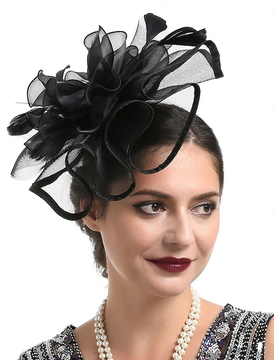 Retro Fascinator Tea Party Ladies Day Feather Minimalist Headpiece/Veil Hat - Image 6