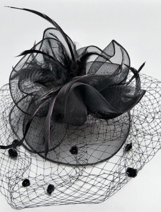 Women's Vintage Kentucky Derby Hat Flower Feather Wedding Headpiece/Headwear