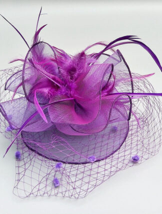 Women's Vintage Kentucky Derby Hat Flower Feather Wedding Headpiece/Headwear