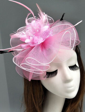 Women's Net Ladies Day Horse Race Flower Wedding Headpiece/Headwear With Feather