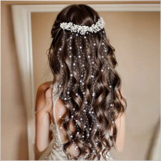 Tassel Comb Bridal Headpiece with Pearls