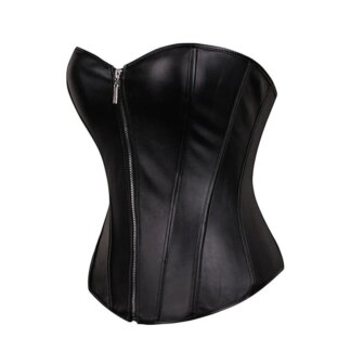 Women‘s Sexy Zipper Push Up Overbust Corsets for Wedding Party Birthday