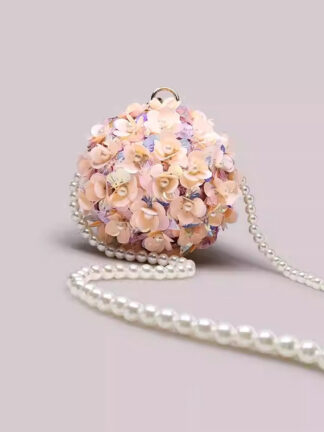 Women's Clutches & Evening Bags Flower Round Ball Bag